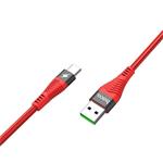 Data kabel HOCO U53 5A Flash, USB-C, 5A, 1,2m, červená