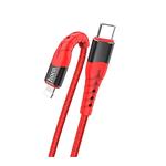 Data kabel HOCO U64 Superior PD, USB-C/Lightning (PD), 3A, 1m, červená