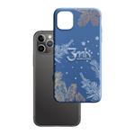 Kryt ochranný 3mk Matt Case pro Apple iPhone 12, 12 Pro, ZIMA edice Snowy Kisses (modrá)