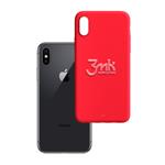 Kryt ochranný 3mk Matt Case pro Apple iPhone X, XS, strawberry/červená