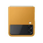 Kryt ochranný zadní kožený pro Samsung z Flip3 hořčicová žlutá